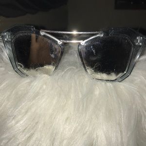 Blue Framed Cat Eye Sunglasses